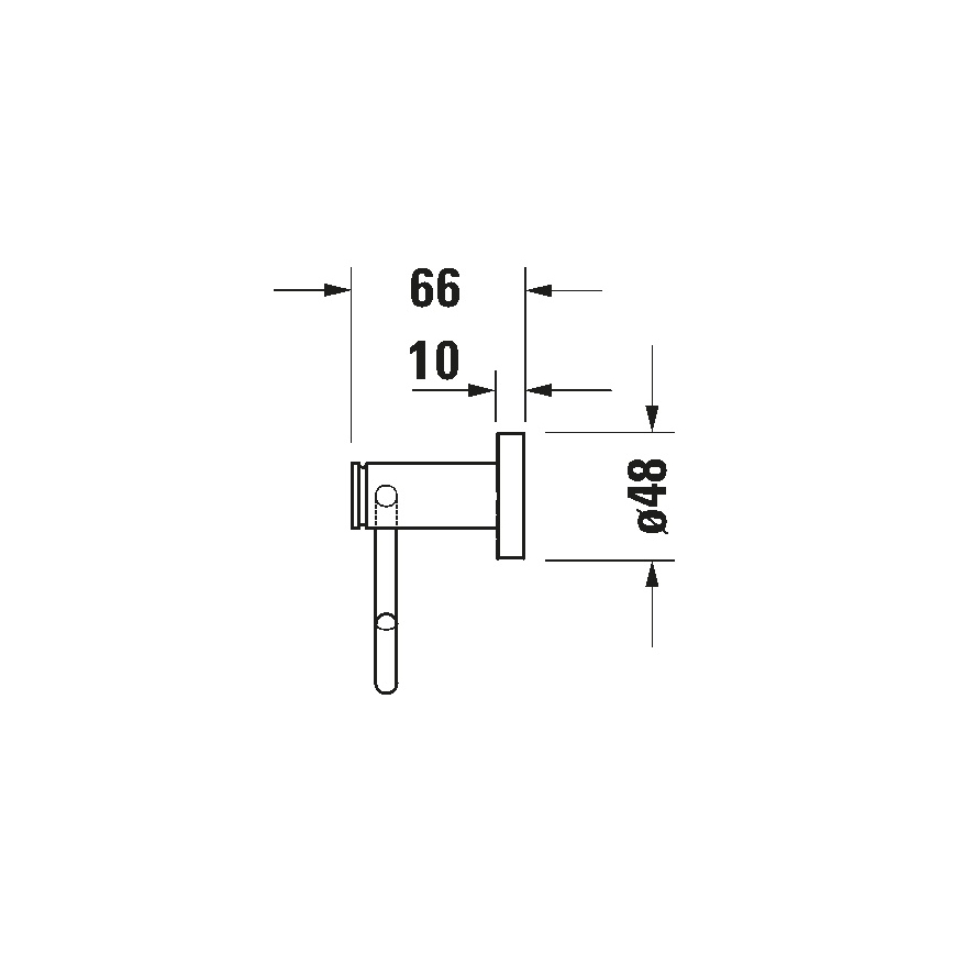 Duravit 99264600 - Tualetes papīra turētājs D-CODE, matēta melna