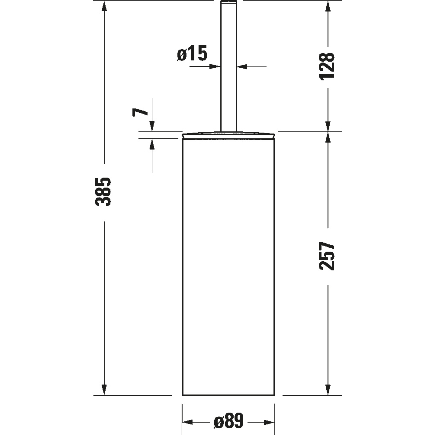 Duravit 99281000 - Brīvi stāvoša tualetes birste D-CODE spīdīga hroma apdare