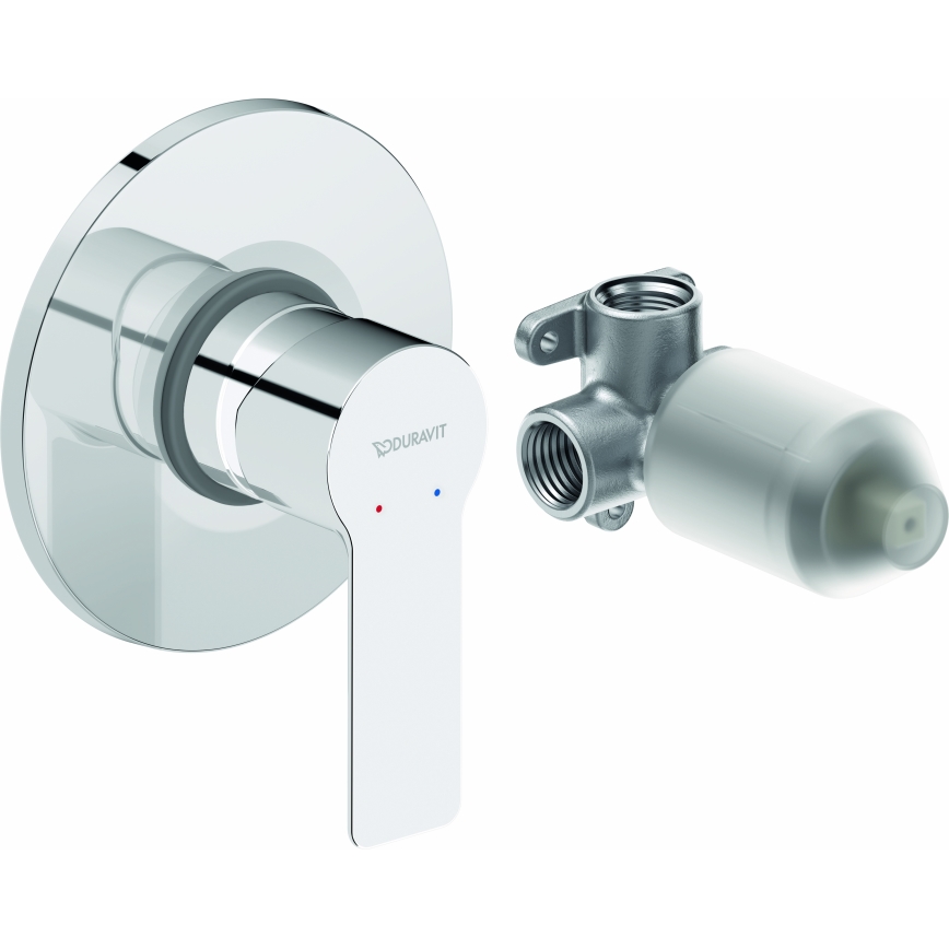 Duravit DC4210007010 - D-CODE dušas jaucējkrāns iebūvei, spīdīgs hroms