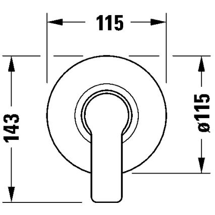 Duravit DC4210007010 - D-CODE dušas jaucējkrāns iebūvei, spīdīgs hroms