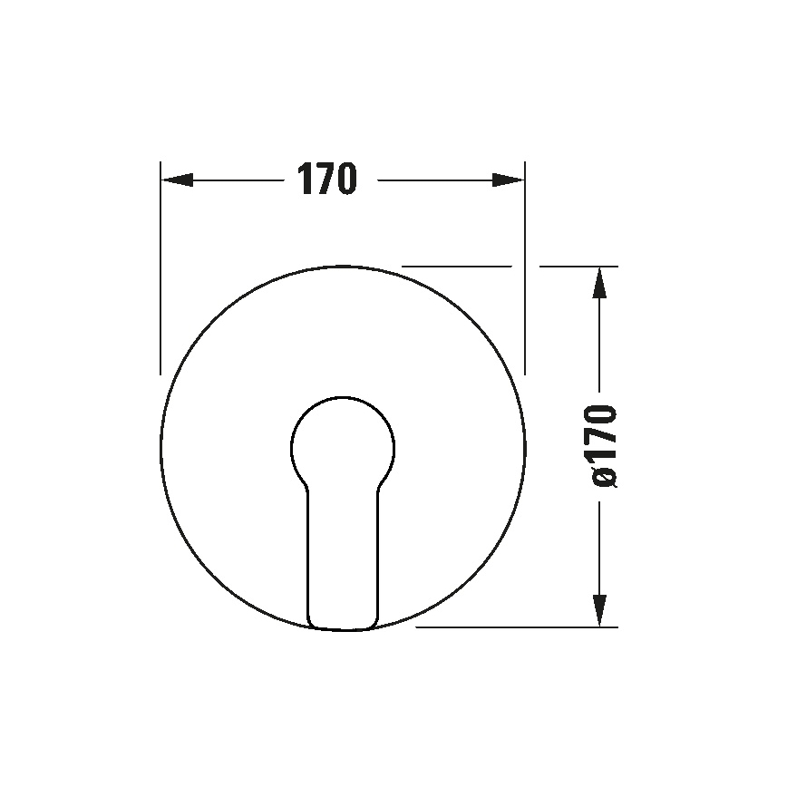 Duravit DC4210010046 - Dušas jaucējkrāns slēptai montāžai D-CODE matētā melnā krāsā