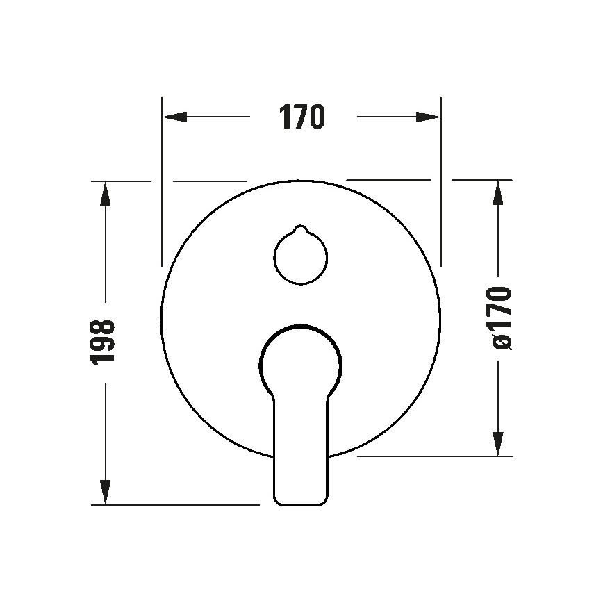 Duravit DC4210012010 - D-CODE dušas jaucējkrāns iebūvējamai uzstādīšanai, spīdīgs hroms