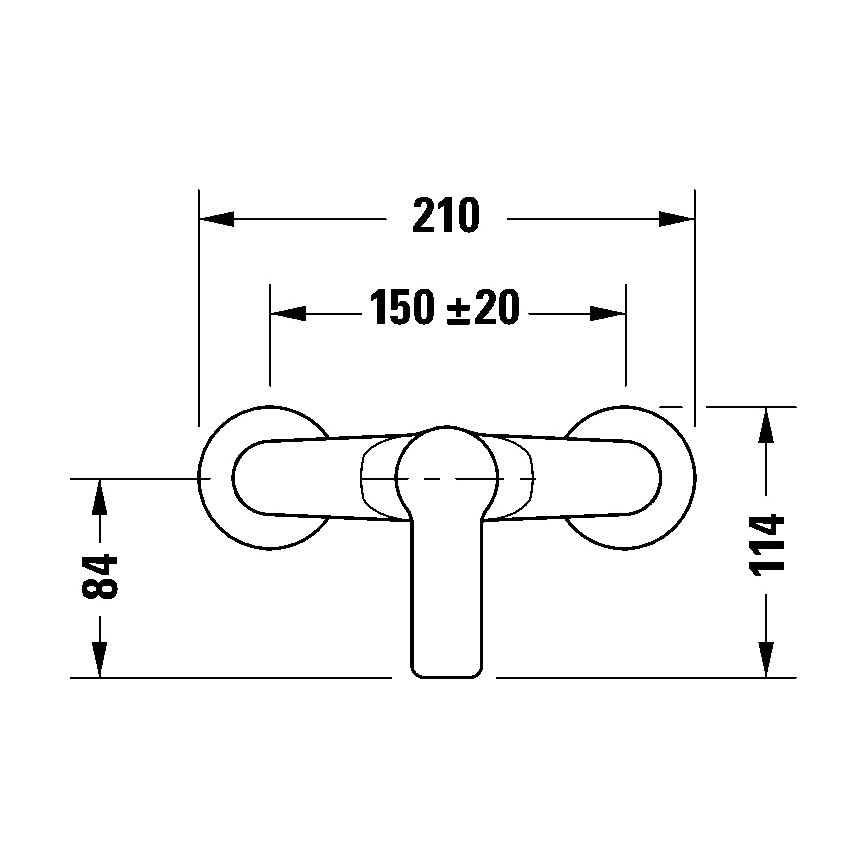 Duravit DC4230001010 - D-CODE sienas bidēta jaucējkrāns, pulēts hroms