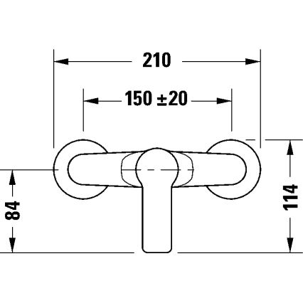 Duravit DC4230001046 - D-CODE dušas jaucējkrāns, matēts melns