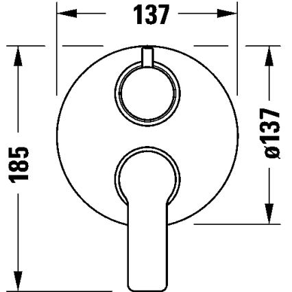 Duravit DC5210008010 - Dušas jaucējkrāns iebūvei D-CODE, spīdīgs hroms