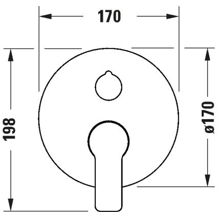 Duravit DC5210012010 - Vannas jaucējkrāns iebūvējamai instalācijai D-CODE spīdīgs hroms