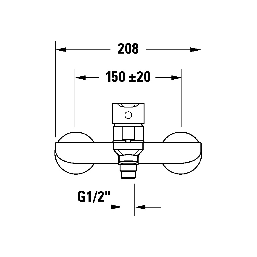 Duravit DC5230001010 - Vannas jaucējkrāns D-CODE, spīdīgs hroms