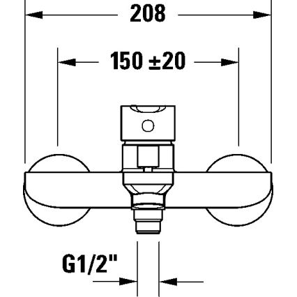 Duravit DC5230001046 - D-CODE vannas jaucējkrāns, matēts melns