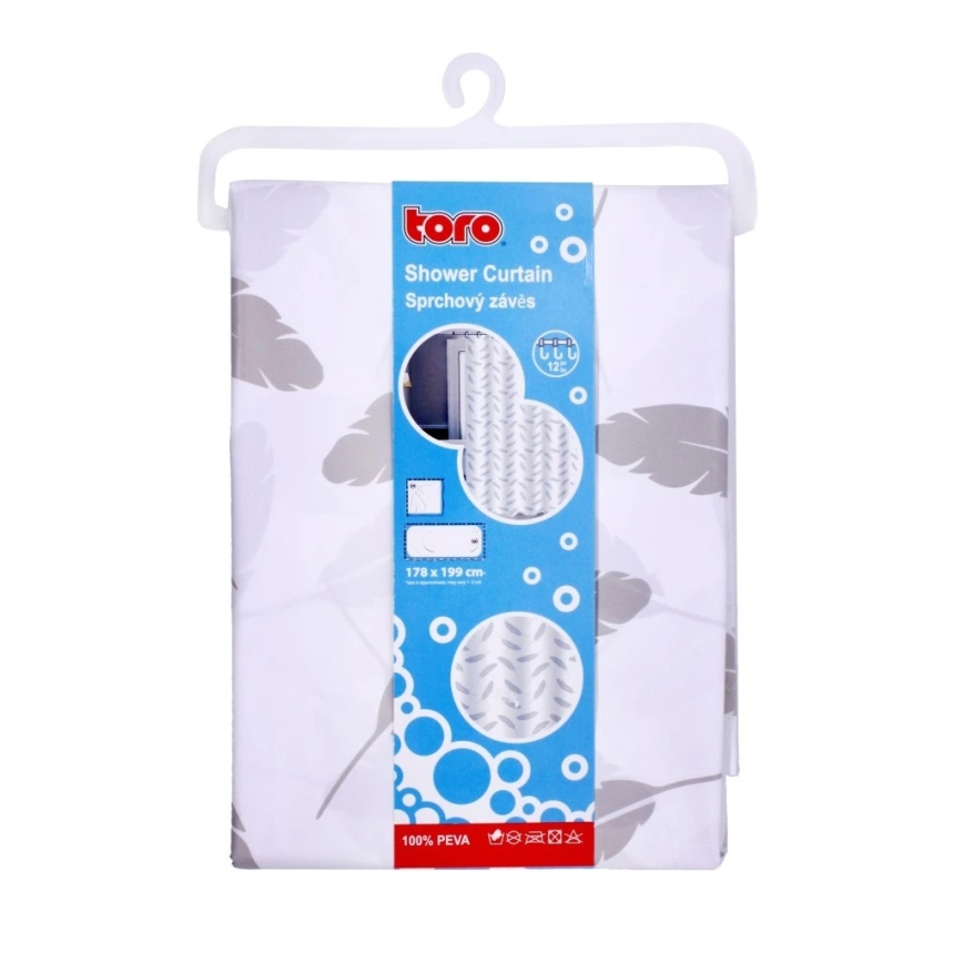 Dušas kabīne aizkars TORO PREMIUM 178x199 cm lapas
