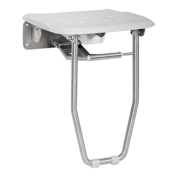 Dušas sēdeklis 35x43,3 cm sudraba/balta