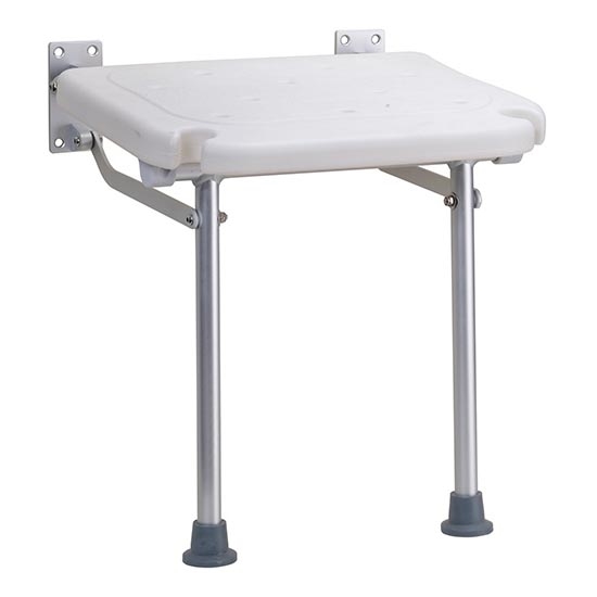 Dušas sēdeklis 40x43 cm sudrabains/balts