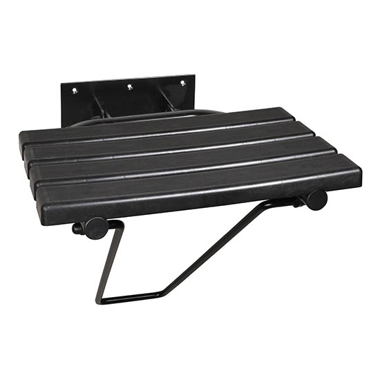 Dušas sēdeklis 44x46 cm melns