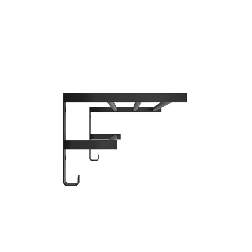 Dvieļu pakaramais vannas istabas radiatoram HF SHEFFIELD 52x25,6 cm melns