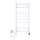 Dvieļu radiators vannas istabai ar termostatu AVANGARD 251W/230V 80,6 cm IP44, balts, kreisais, kvadrātveida