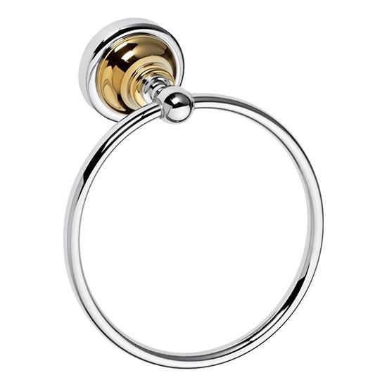 Dvieļu turētājs 16x19 cm sudraba/zelta