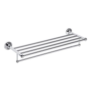 Dvieļu turētājs 66,5x12 cm sudraba krāsas