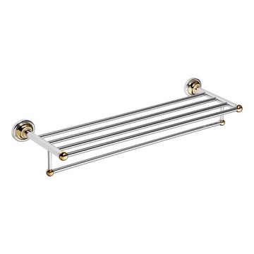 Dvieļu turētājs 66,5x12 cm sudraba/zelta