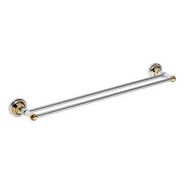 Dvieļu turētājs 66,5x6,5 cm sudraba/zelta