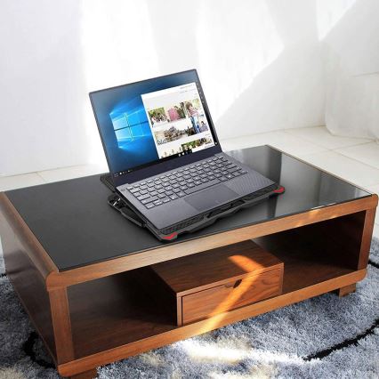 Dzesēšanas paliktnis klēpjdatoram 5x ventilators 2xUSB melns