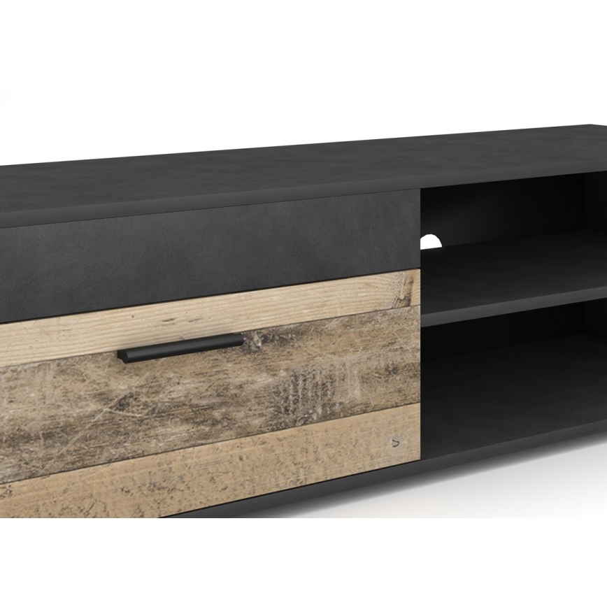 Dzīvojamās istabas sienas sekcija BRICK brūna/melna