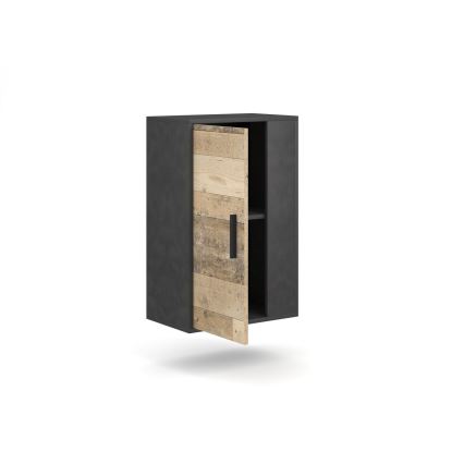 Dzīvojamās istabas sienas sekcija BRICK brūna/melna