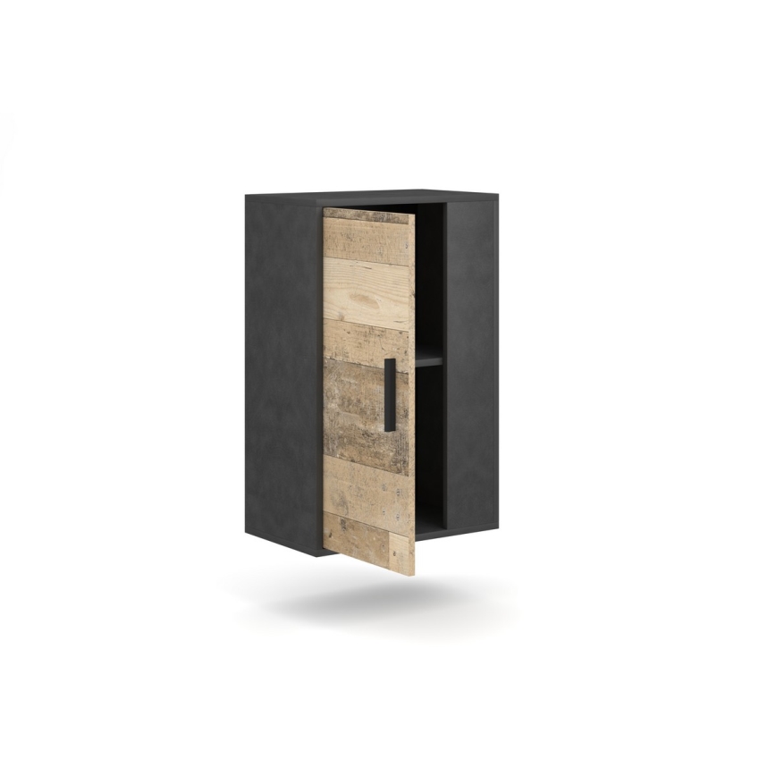 Dzīvojamās istabas sienas sekcija BRICK brūna/melna