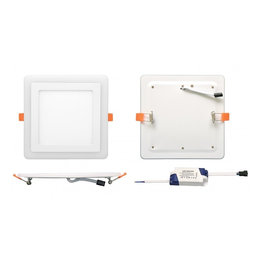 LED Piekaramo griestu gaismeklis DUO LED/12W/230V + LED/4W