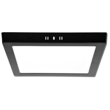 LED Griestu lampa RAFA LED/12W/230V 3000/4000/6000K 17x17 cm melna