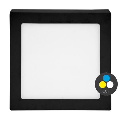 LED Griestu lampa RAFA LED/18W/230V 3000/4000/6000K 22x22 cm melna