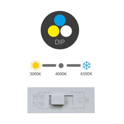 LED Iegremdējama lampa TINA LED/36W/230V 3000/4000/6500K d. 22 cm balta