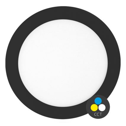 LED Iegremdējama vannas istabas lampa LADA LED/25W/230V 3000/4000/6000K d. 30 cm IP44 melna