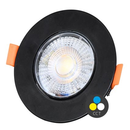 LED Aptumšojama iegremdējama lampa ZITA LED/3/5/7W/230V 3000/4000/6000K d. 9 cm melna