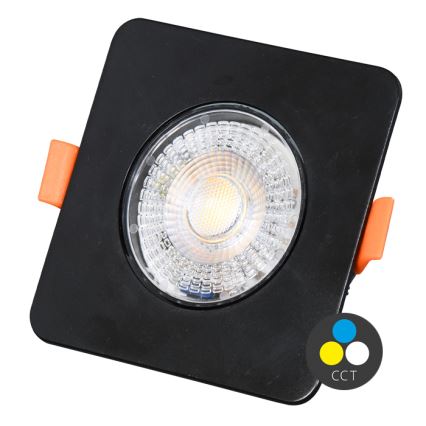 LED Aptumšojama iegremdējama lampa KENT LED/3/5/7W/230V3000/4000/6000K 9x9 cm melna
