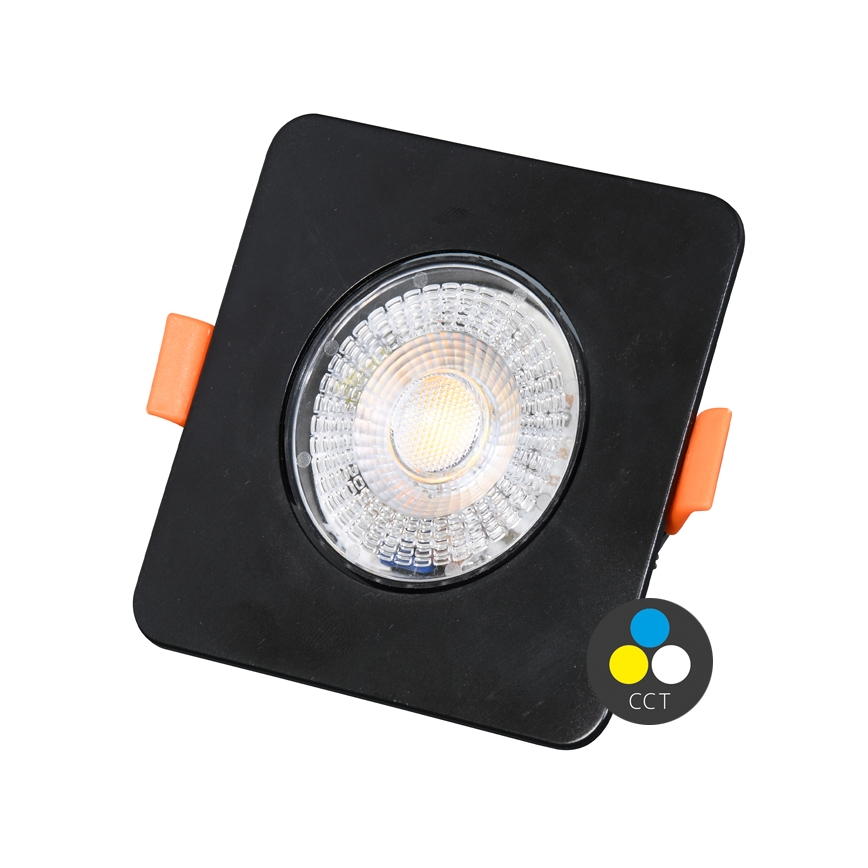 LED Aptumšojama iegremdējama lampa KENT LED/3/5/7W/230V3000/4000/6000K 9x9 cm melna