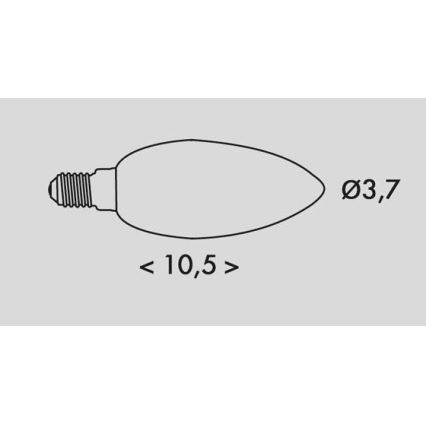 LED Spuldze RETRO C37 E14/2W/230V 3000K 320lm