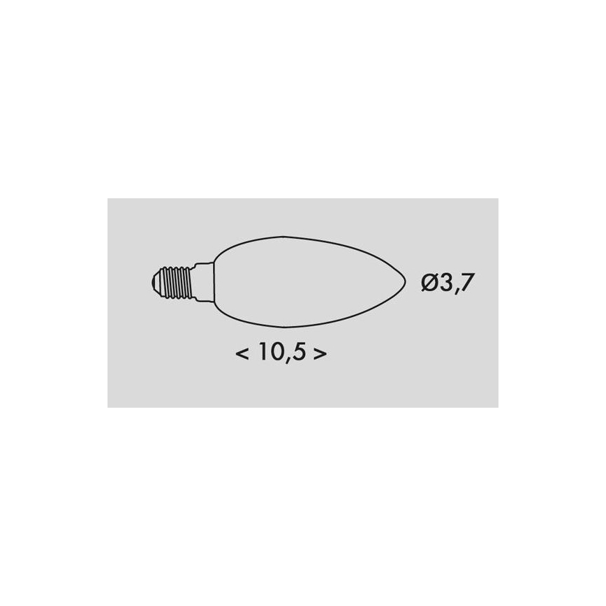 LED Spuldze RETRO C37 E14/2W/230V 3000K 320lm