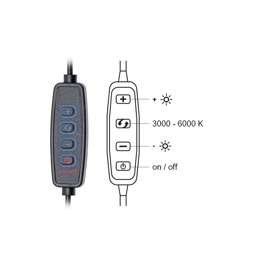 LED Aptumšojama galda lampa LIPA LED/10W/230V 3000-6000K balta