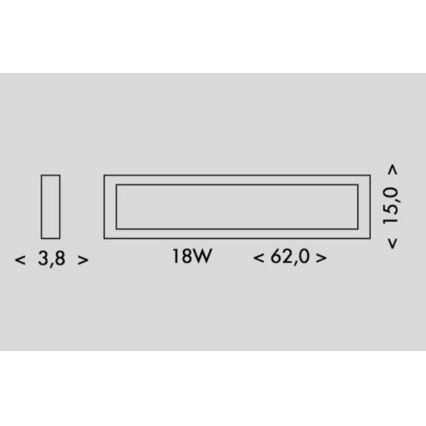LED Griestu lampa PILO LED/18W/230V 4100K 62 cm balta