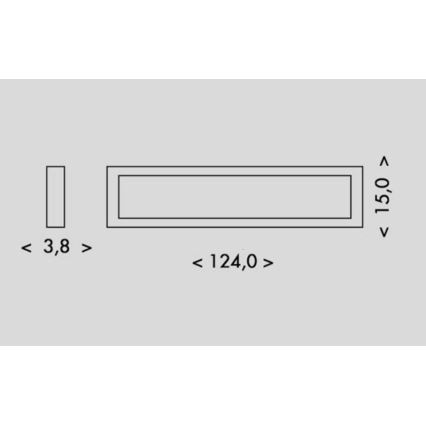 LED Griestu lampa PILO LED/36W/230V 4100K 124 cm melna