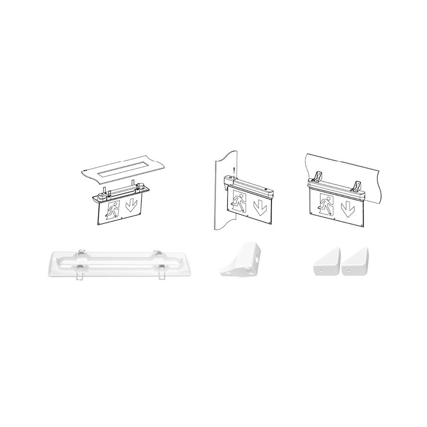 LED Avārijas gaismas lampa ALPHA LED/2,7W/230V 6000K 800 mAh