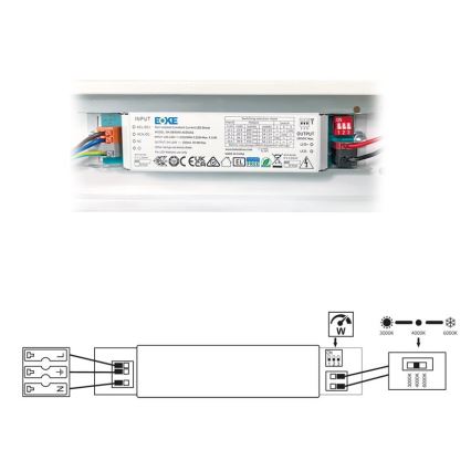 LED Dienasgaismas lampa VELO LED/11/15/20W/230V 3000/4000/6000K 60 cm balta