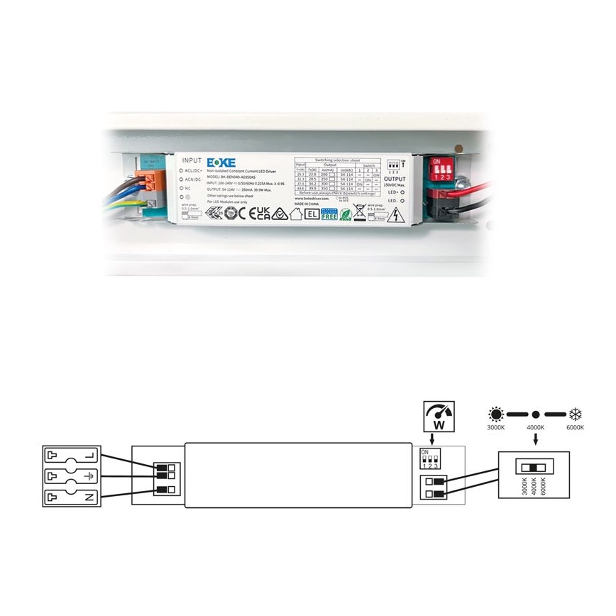 LED Dienasgaismas lampa VELO LED/24/32/40W/230V 3000/4000/6000K 120 cm balta
