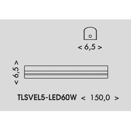 LED Dienasgaismas lampa VELO LED/36/48/60W/230V 3000/4000/6000K 150 cm balta