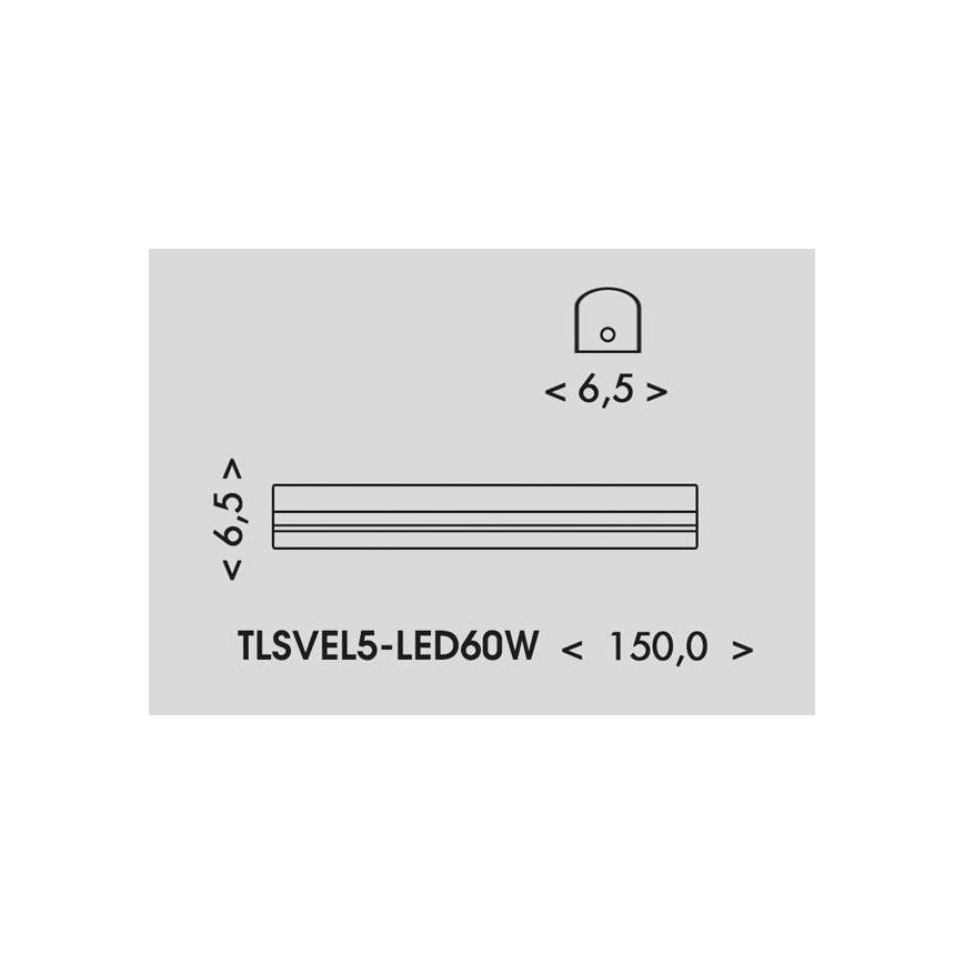 LED Dienasgaismas lampa VELO LED/36/48/60W/230V 3000/4000/6000K 150 cm balta