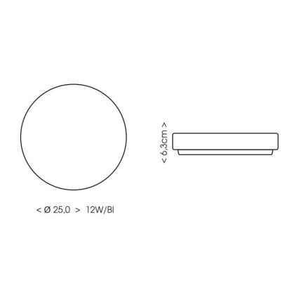 LED Vannas istabas griestu lampa LIRA LED/12W/230V 4000K d. 25 cm IP44 balta