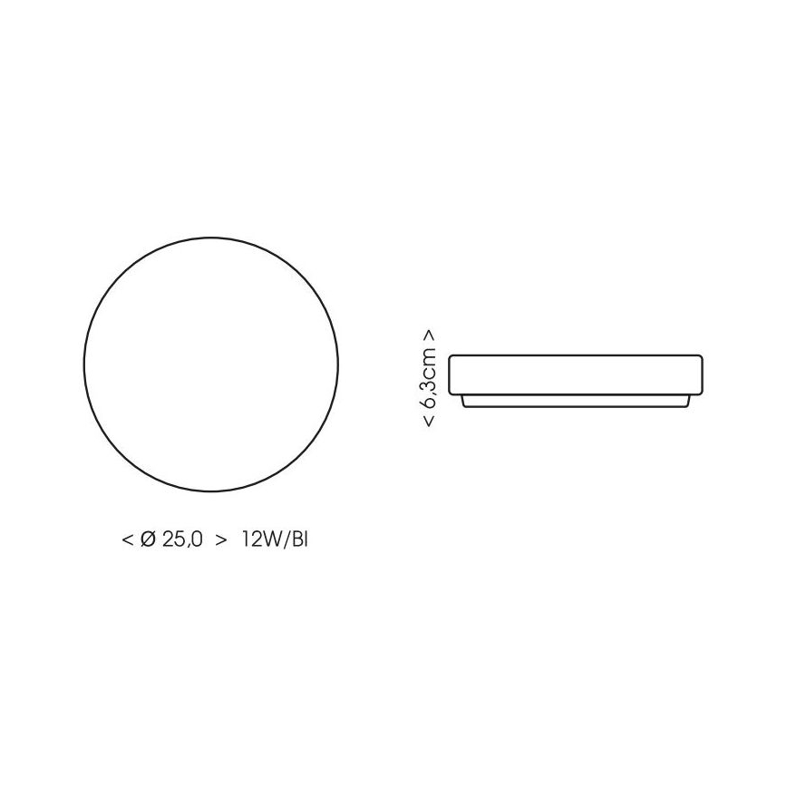 LED Vannas istabas griestu lampa LIRA LED/12W/230V 4000K d. 25 cm IP44 balta