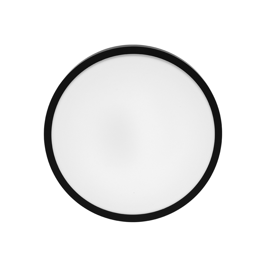 LED Vannas istabas griestu lampa LIRA LED/12W/230V 4000K d. 25 cm IP44 melna