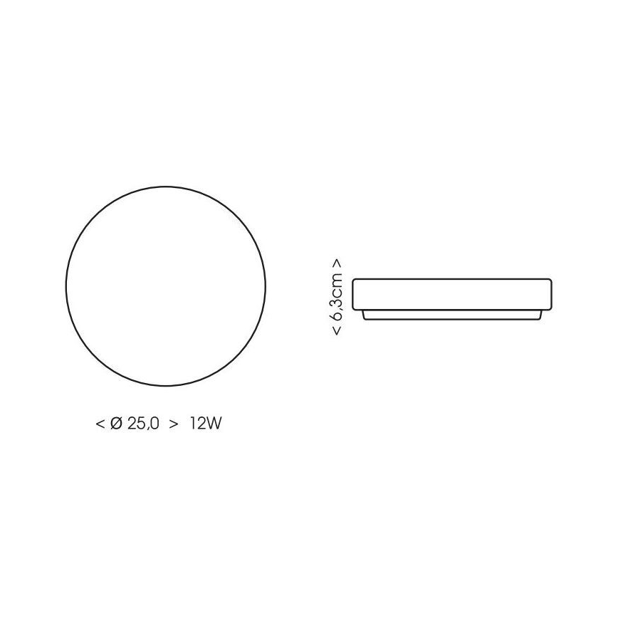 LED Vannas istabas griestu lampa LIRA LED/12W/230V 4000K d. 25 cm IP44 melna
