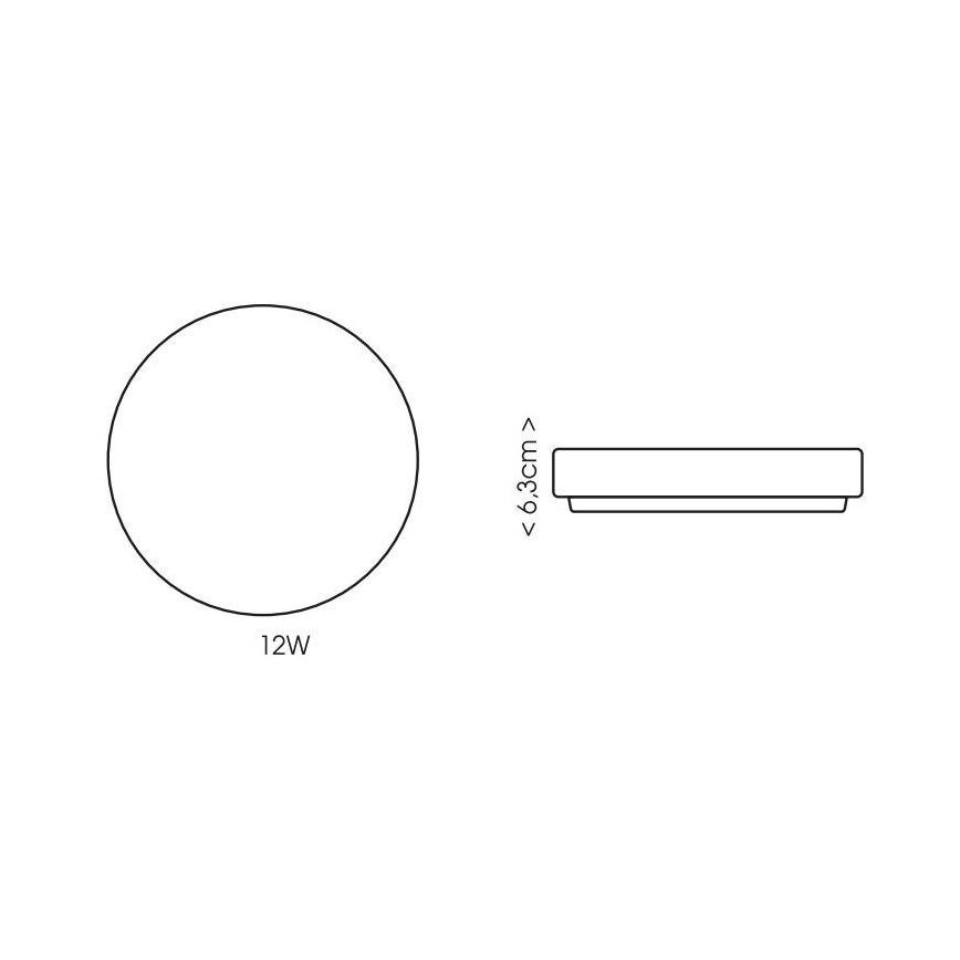 LED Vannas istabas griestu lampa LIRA LED/12W/230V 4000K d. 24 cm IP44