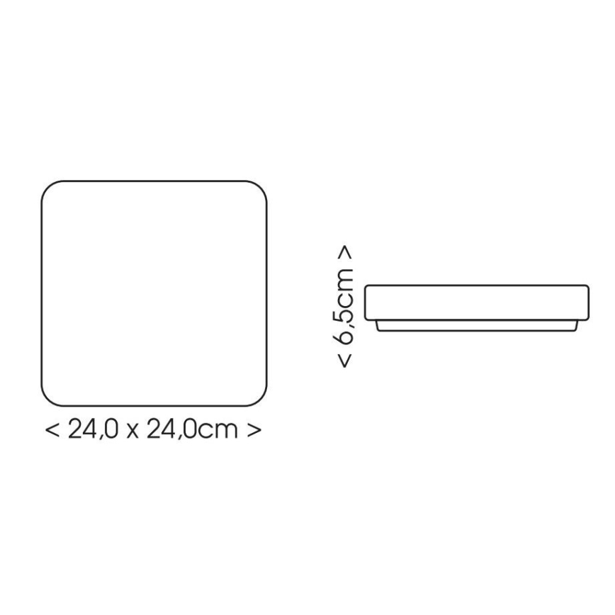 LED Vannas istabas griestu lampa LUKY LED/12W/230V 4000K 24x24 cm IP44
